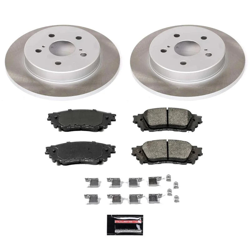 PowerStop Rear Semi-Coated Rotor Kit fits 2015-2017 Lexus NX200T / 2018-2021 Lexus NX300 / 2020-2021 Lexus NX300 Luxury / ...