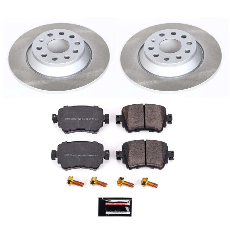 PowerStop Rear Semi-Coated Rotor Kit fits 2016-2018 Audi Q3 / Q3 Quattro