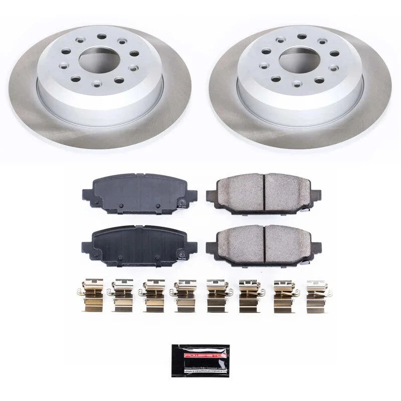 PowerStop Rear Semi-Coated Rotor Kit fits 2018-2024 Jeep Wrangler