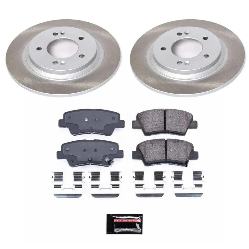 PowerStop Rear Semi-Coated Rotor Kit fits 2019-2020 Hyundai Elantra GT N Line / 2018 Hyundai Elantra GT SPORT / 2015 Hyund...