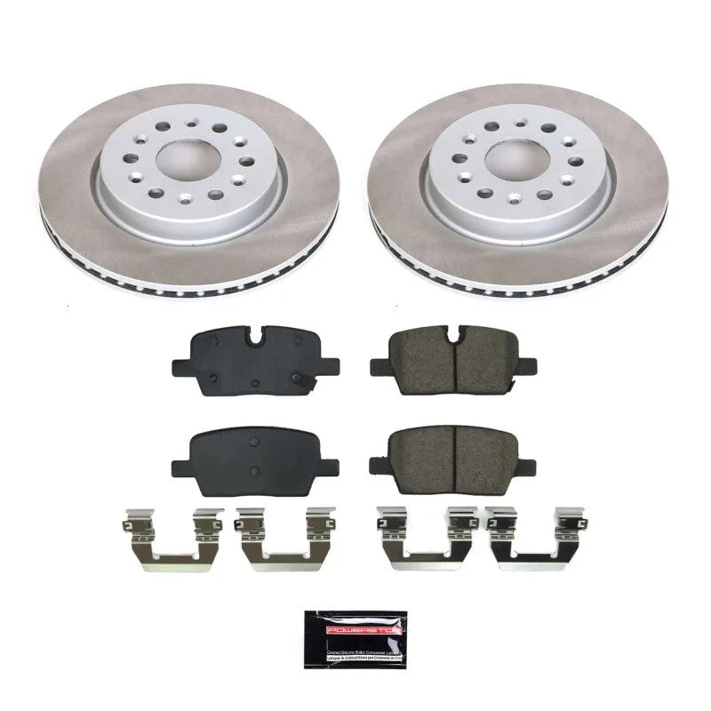 PowerStop Rear Semi-Coated Rotor Kit fits 2021-2023 Buick Enclave / 2021 2022 Cadillac XT5 / 2021 2022 Cadillac XT6 / 2021...