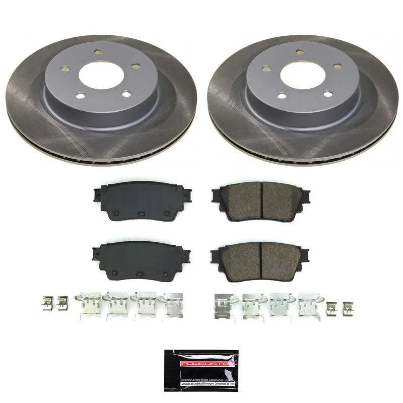 PowerStop Rear Semi-Coated Rotor Kit fits 2021-2025 Nissan Rogue
