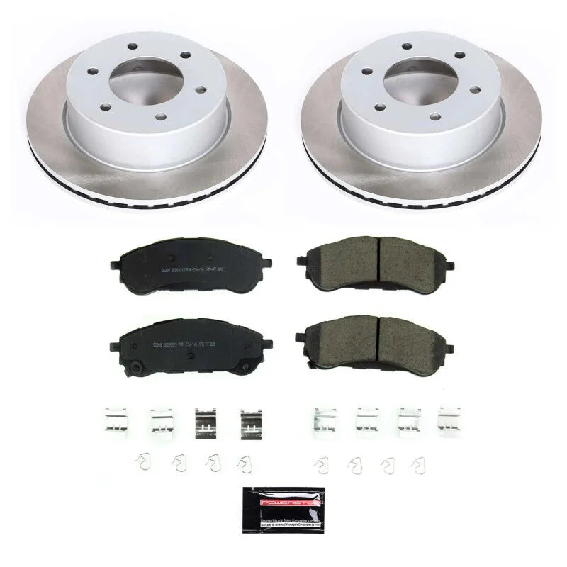 PowerStop Rear Semi-Coated Rotor Kit fits Ford Ranger / 2019-2023 Ford Ranger Lariat