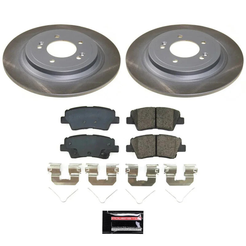 PowerStop Rear Semi-Coated Rotor Kit fits Hyundai Nexo / 2019-2024 Hyundai Nexo Blue