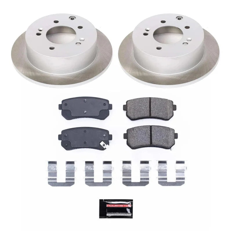PowerStop Rear Semi-Coated Rotor Kit fits Kia Forte / 2010-2013 Kia Forte EX / 2010-2013 Kia Forte Koup EX