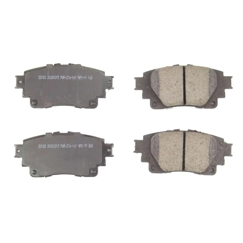 PowerStop Rear Z16 Evolution Ceramic Brake Pads fits 2019-2025 Toyota Corolla - Main Product View
