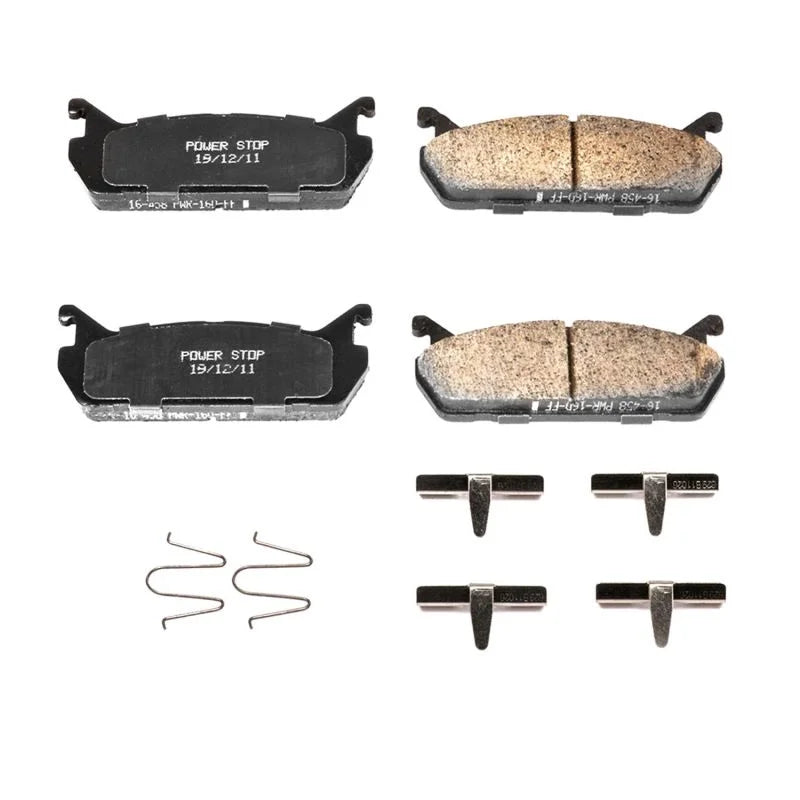 PowerStop Rear Z17 Ceramic Brake Pads w/Hardware fits 1991-1996 Ford Escort / 1990 1991 Mazda 323 / 1990-1993 Mazda Miata ...