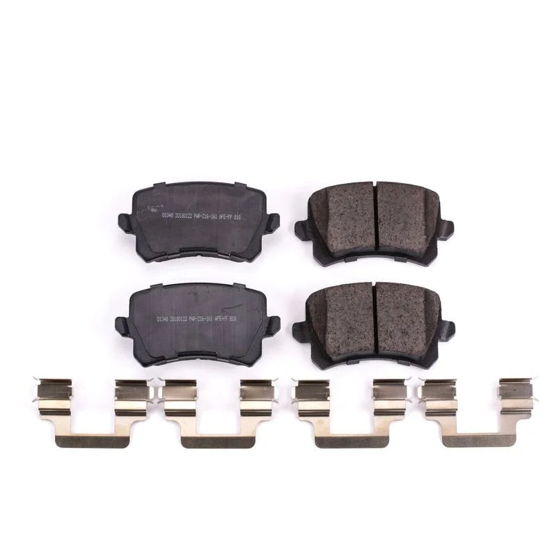 PowerStop Rear Z17 Ceramic Brake Pads w/Hardware fits 2015 Audi Q3 / 2009-2015 Volkswagen CC / 2012 2013 Volkswagen CC Lux...