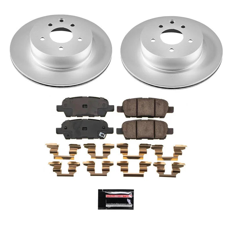 PowerStop Rear Z17 Coated Brake Kit fits 2008-2009 Infiniti EX35 / 2010 Infiniti M35 / 2010 Infiniti M45 / 2009 Nissan 370Z
