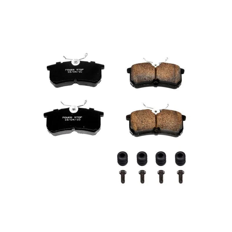 PowerStop Rear Z17 Evolution Ceramic Brake Pads w/Hardware fits 2001-2007 2014-2019 Ford Fiesta / Focus - Main Product View
