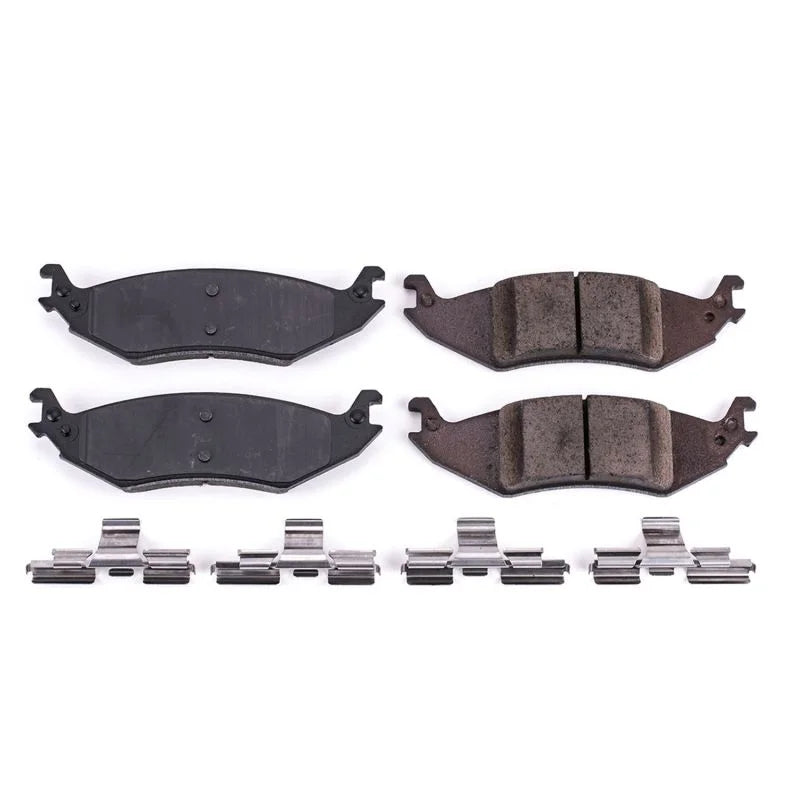 PowerStop Rear Z17 Evolution Ceramic Brake Pads w/Hardware fits 2004-2007 Ford E-150 / E-150 Club WAGON - Main Product View