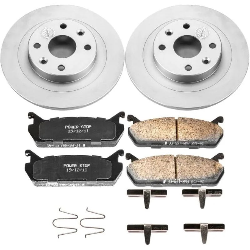PowerStop Rear Z17 Evolution Geomet Coated Brake Kit fits 1991-1996 Ford Escort GT / 1992-1993 Ford Escort Lx-e / 1990-199...