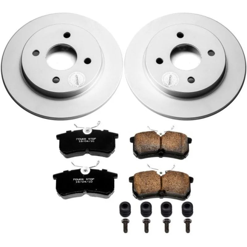 PowerStop Rear Z17 Evolution Geomet Coated Brake Kit fits 2001-2007 2014-2019 Ford Fiesta / Focus - Main Product View