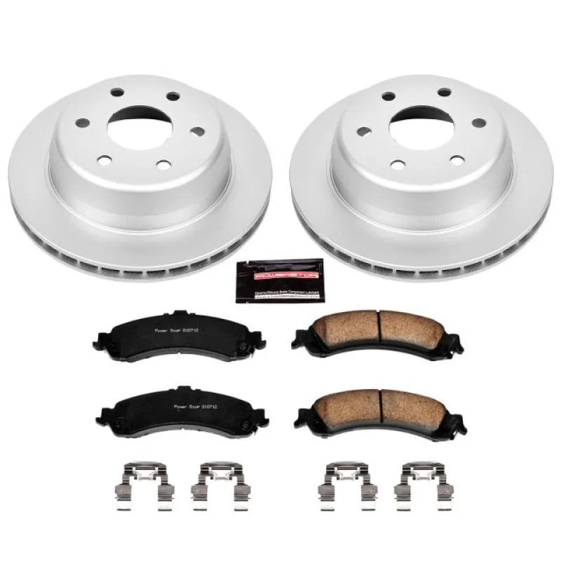 PowerStop Rear Z17 Evolution Geomet Coated Brake Kit fits 2002-2006 Cadillac Escalade / 2002-2006 Chevrolet Avalanche 1500...