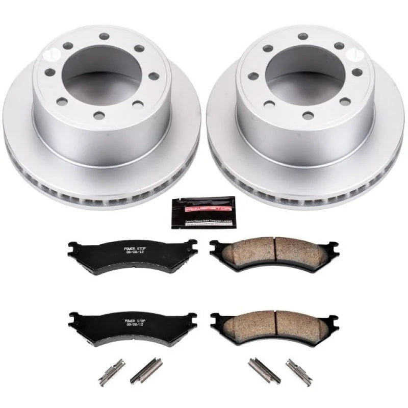 PowerStop Rear Z17 Evolution Geomet Coated Brake Kit fits 2007 Ford E-150 / 2003-2007 Ford E-250 / 2001-2002 Ford E-250 Ec...