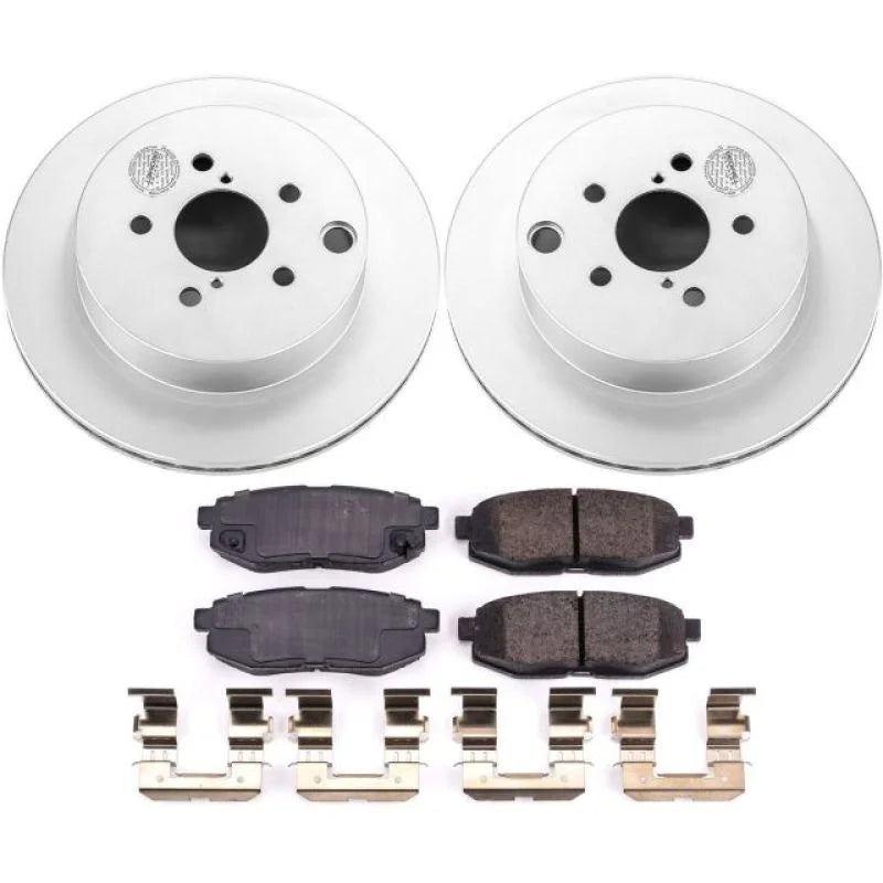 PowerStop Rear Z17 Evolution Geomet Coated Brake Kit fits 2014-2018 Subaru Forester 2.0XT Premium / 2018 Subaru Forester 2.5I