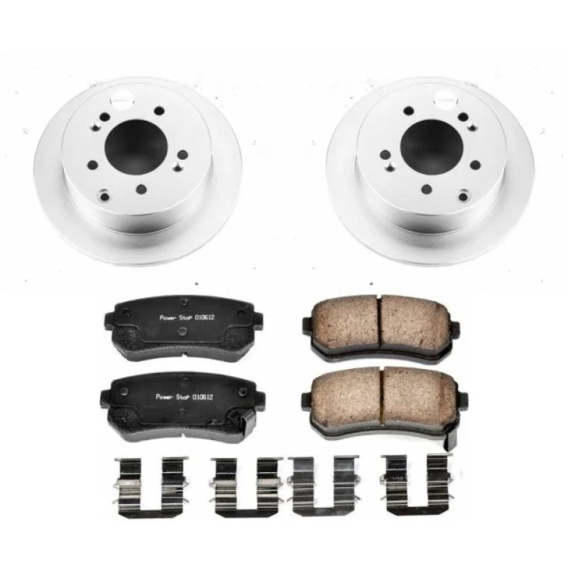 PowerStop Rear Z17 Evolution Geomet Coated Brake Kit fits Kia Forte / 2010-2013 Kia Forte EX / 2010-2013 Kia Forte Koup EX