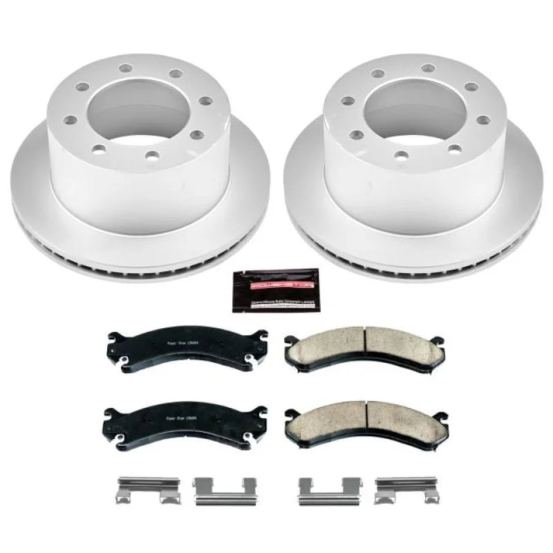 PowerStop Rear Z17 Geomet Coated Brake Kit fits 2001-2010 Chevrolet Silverado 3500 / 2001-2007 GMC Sierra 3500 - Main Prod...