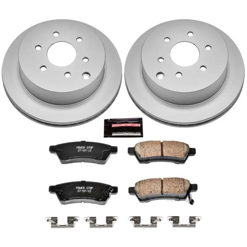 PowerStop Rear Z17 Geomet Coated Brake Kit fits 2005-2024 Nissan Frontier / 2005-2010 Nissan Frontier LE / 2011-2024 Nissa...
