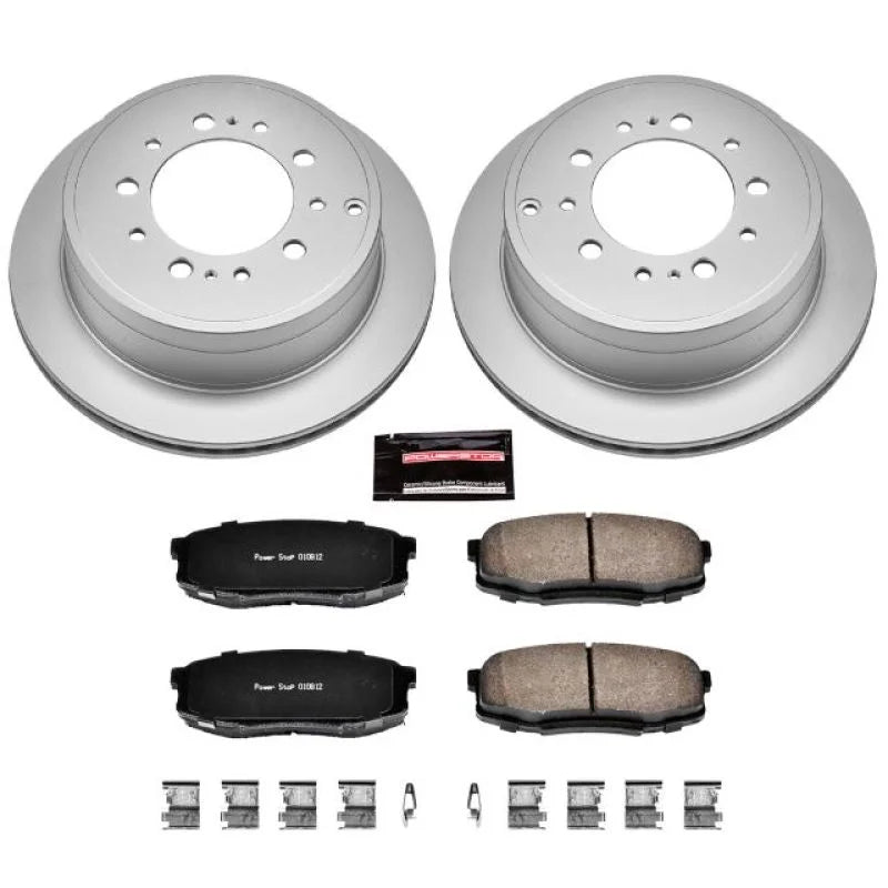 PowerStop Rear Z17 Geomet Coated Brake Kit fits 2008-2011 Lexus LX570 / 2008-2011 2020 Toyota Land Cruiser / 2008-2022 Toy...