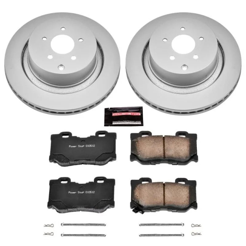 PowerStop Rear Z17 Geomet Coated Brake Kit fits 2009-2013 Infiniti FX50 / 2013 Infiniti M35H / 2011-2013 Infiniti M37 / 20...