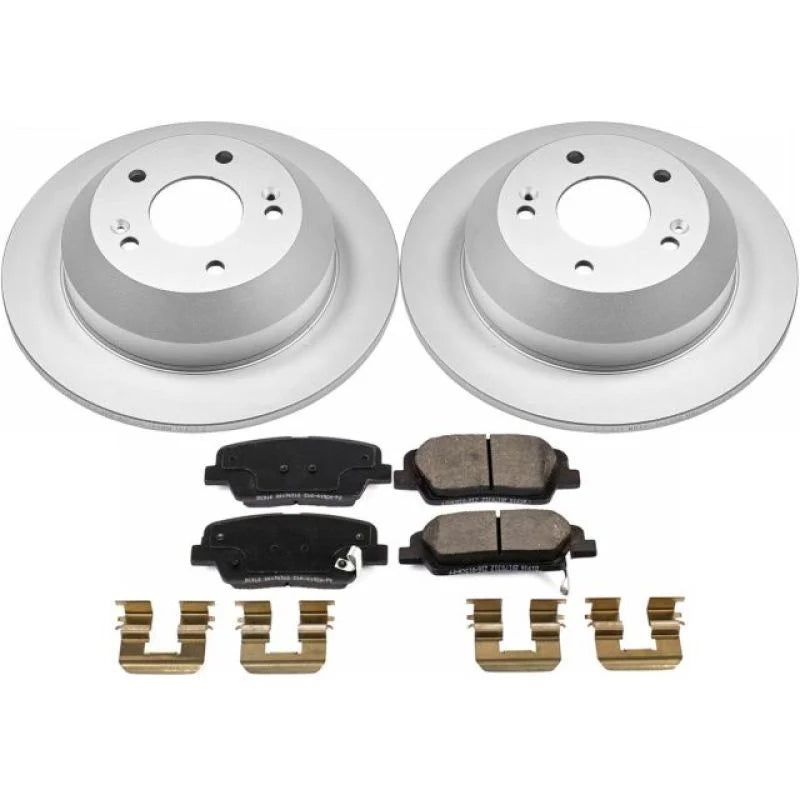 PowerStop Rear Z17 Geomet Coated Brake Kit fits 2010-2018 Hyundai Santa Fe / 2011 2012 2014 2015 Kia Sorento / 2011-2015 K...