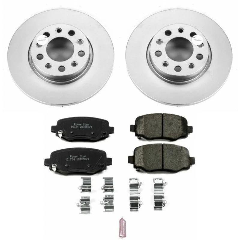 PowerStop Rear Z17 Geomet Coated Brake Kit fits 2016-2020 Fiat 500X / 2015-2023 Jeep Renegade - Main Product View