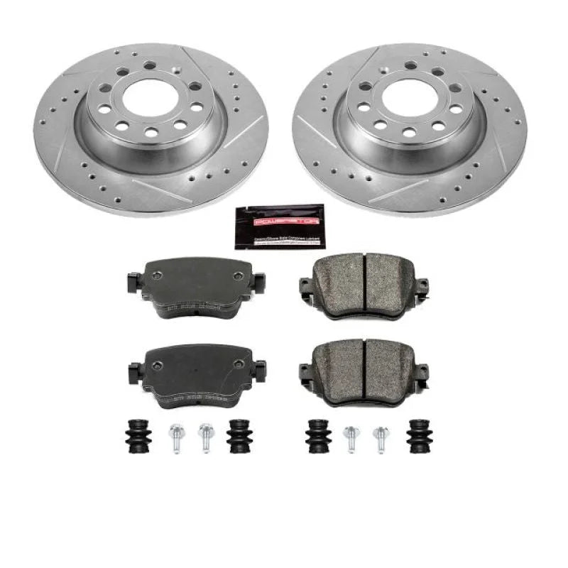 PowerStop Rear Z23 Brake Kit fits 2016-2018 Audi Q3 / 2016-2018 Audi Q3 Quattro / 2017 2018 Volkswagen Golf S / 2017 2018 ...
