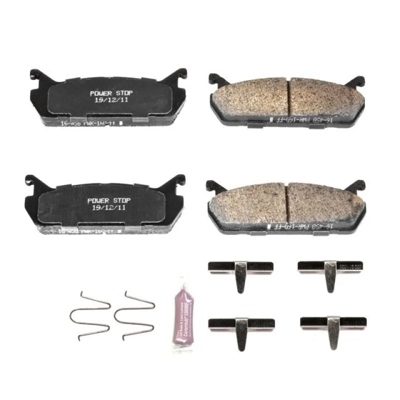 PowerStop Rear Z23 Brake Pads w/Hardware fits 1991-1996 Ford Escort GT / 1992-1993 Ford Escort LX SPORT / 1990-1991 Mazda ...