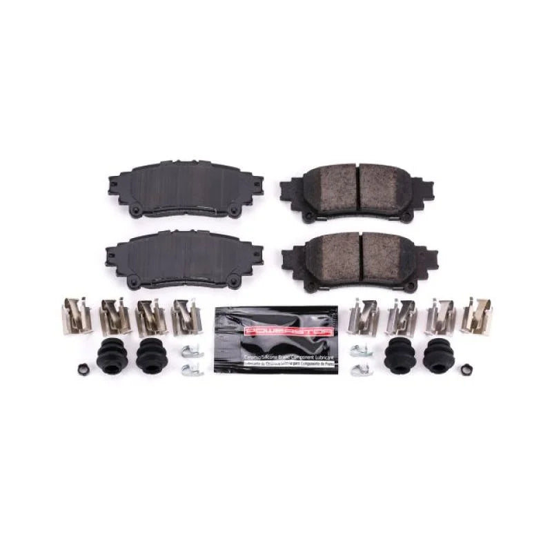 PowerStop Rear Z23 Brake Pads w/Hardware fits 2010-2015 Lexus RX350 / 2010-2015 Lexus RX450H / 2014-2020 Toyota Highlander...