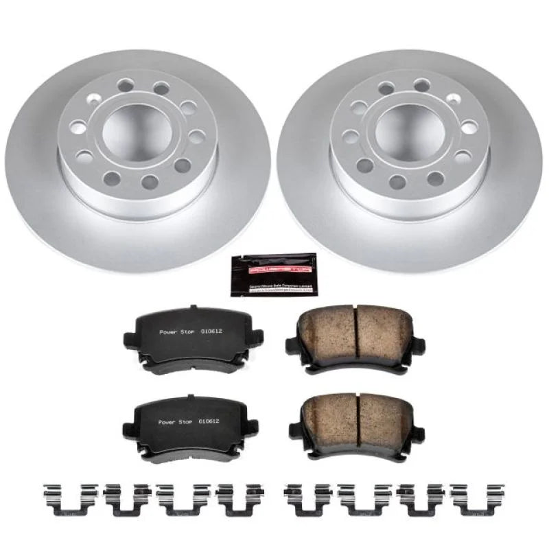 PowerStop Rear Z23 Coated Brake Kit fits 2008 Audi A3 / 2006 2007 Volkswagen Jetta 2.0T / 2005-2007 Volkswagen Jetta 2.5 /...