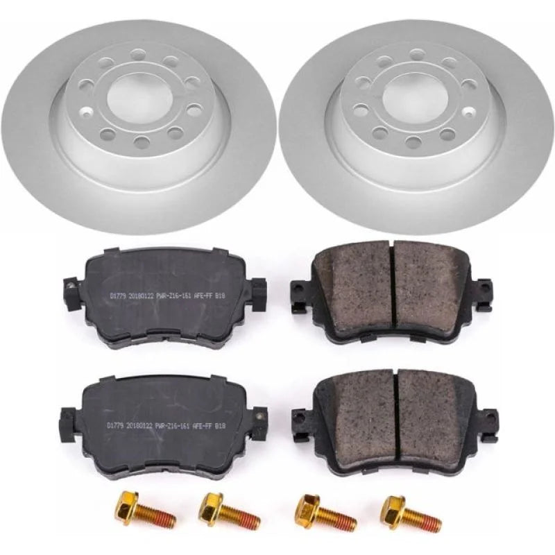 PowerStop Rear Z23 Coated Brake Kit fits 2016-2018 Audi Q3 / 2016-2018 Audi Q3 Quattro / 2017 2018 Volkswagen Golf S / 201...