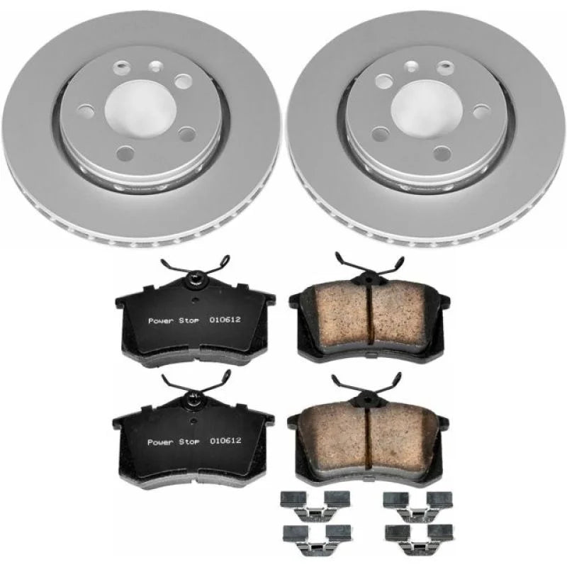 PowerStop Rear Z23 Coated Brake Kit fits Audi TT / 2000-2006 Audi TT Quattro / 2002-2004 Volkswagen Golf GTI / 2004 2005 V...