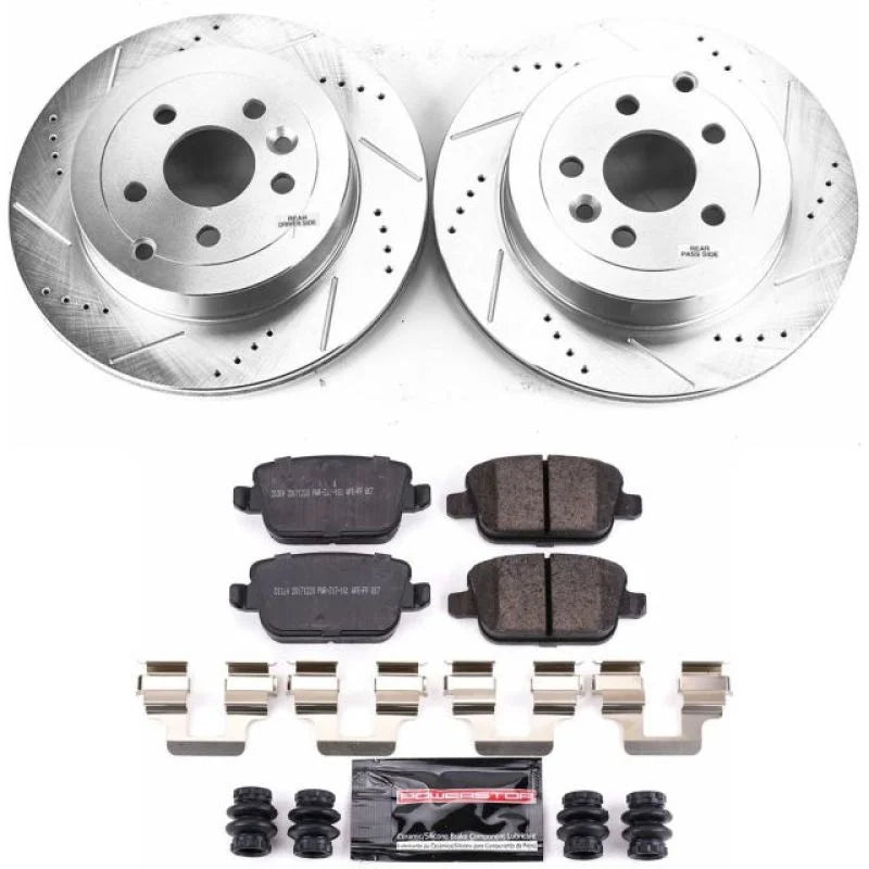 PowerStop Rear Z23 Evolution Brake Kit fits 2008-2012 Land Rover LR2 - Main Product View