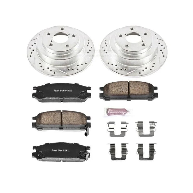 PowerStop Rear Z23 Evolution Sport Brake Kit fits 1990-1999 Subaru Impreza / Legacy - Main Product View