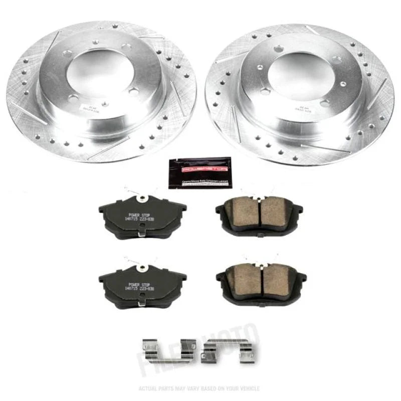PowerStop Rear Z23 Evolution Sport Brake Kit fits 2000-2004 Volvo S40 / V40 - Main Product View