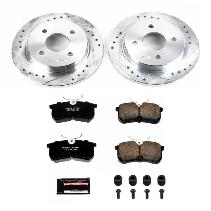 PowerStop Rear Z23 Evolution Sport Brake Kit fits 2001-2007 2014-2019 Ford Fiesta / Focus - Main Product View