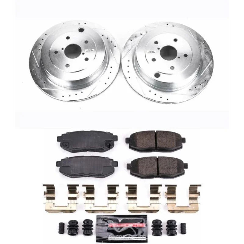PowerStop Rear Z23 Evolution Sport Brake Kit fits 2006-2007 Subaru B9 Tribeca / 2008-2014 Subaru Tribeca - Main Product View