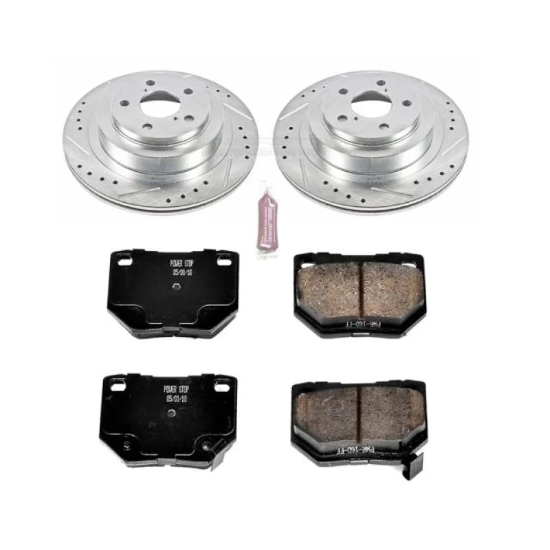 PowerStop Rear Z23 Evolution Sport Brake Kit fits 2006-2007 Subaru Impreza WRX - Main Product View
