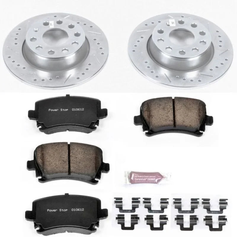 PowerStop Rear Z23 Evolution Sport Brake Kit fits 2013 Audi A3 Quattro / 2010 Volkswagen Golf - Main Product View