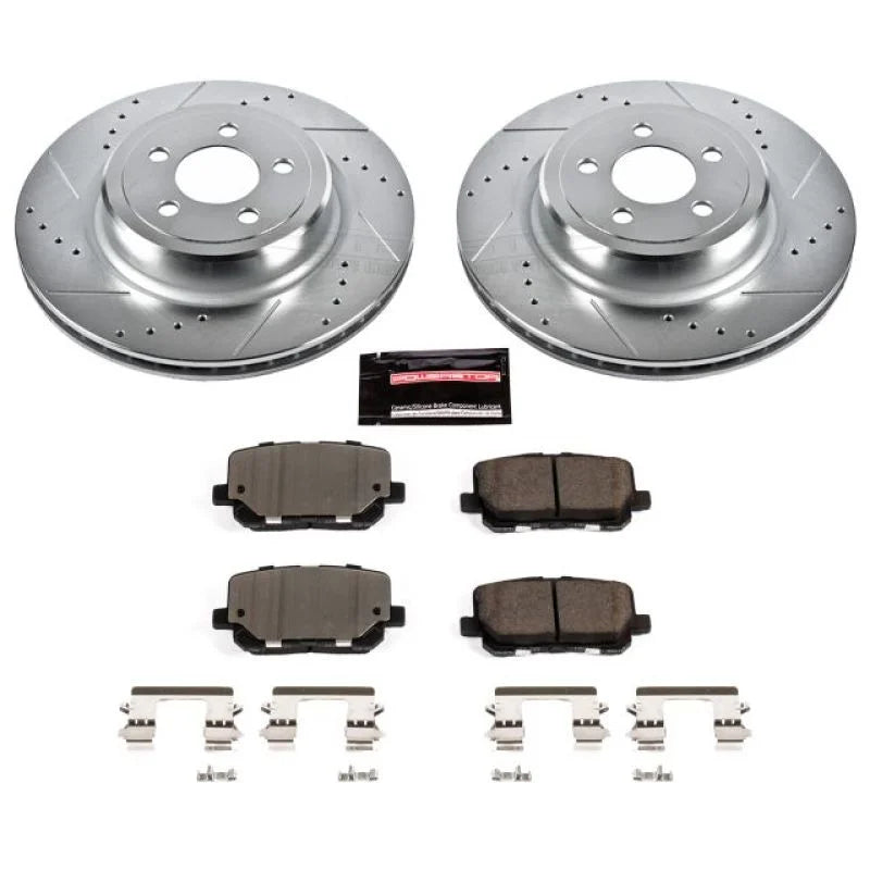 PowerStop Rear Z23 Evolution Sport Brake Kit fits 2014-2023 Dodge Charger - Main Product View