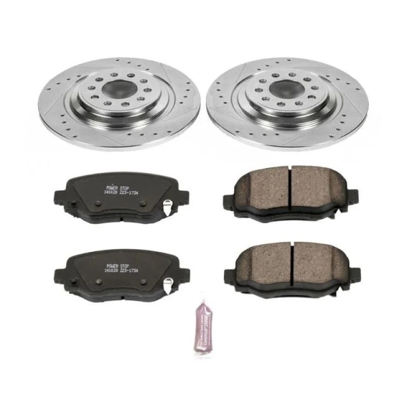PowerStop Rear Z23 Evolution Sport Brake Kit fits 2014-2023 Jeep Cherokee - Main Product View