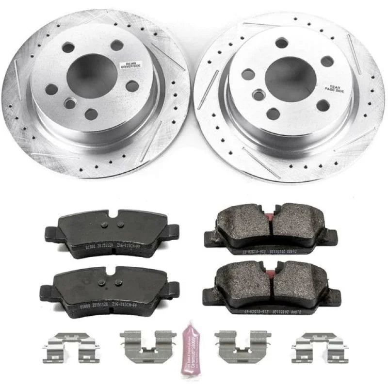 PowerStop Rear Z23 Evolution Sport Brake Kit fits 2014-2024 Mini Cooper - Main Product View