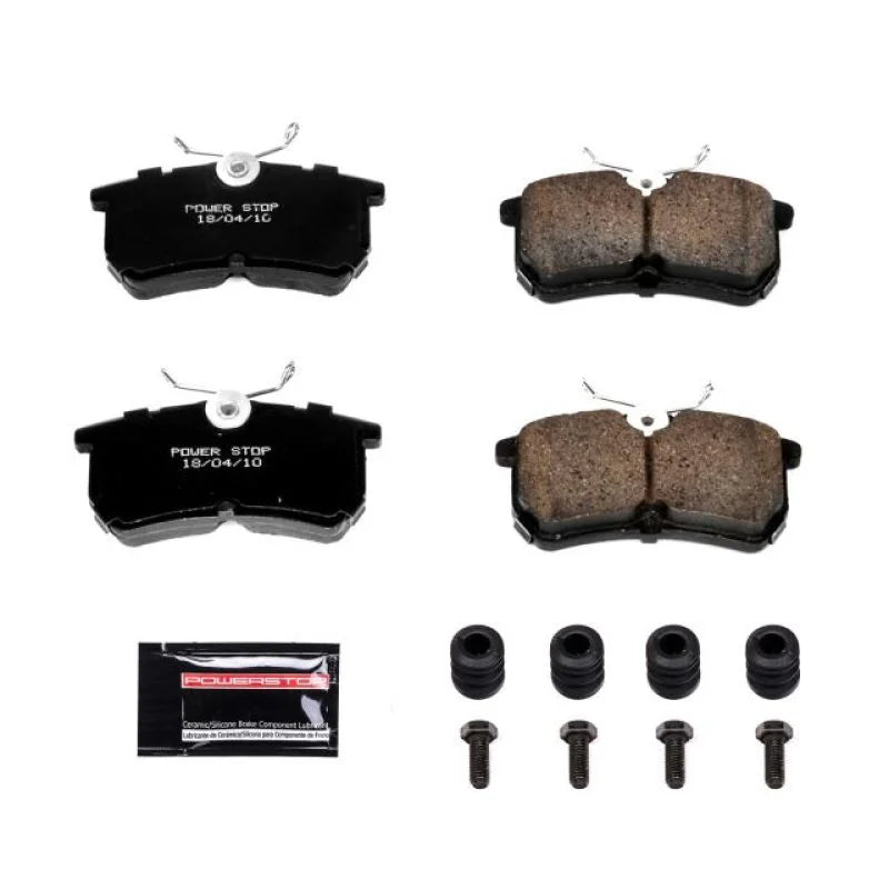PowerStop Rear Z23 Evolution Sport Brake Pads w/Hardware fits 2001-2007 2014-2019 Ford Fiesta / Focus - Main Product View