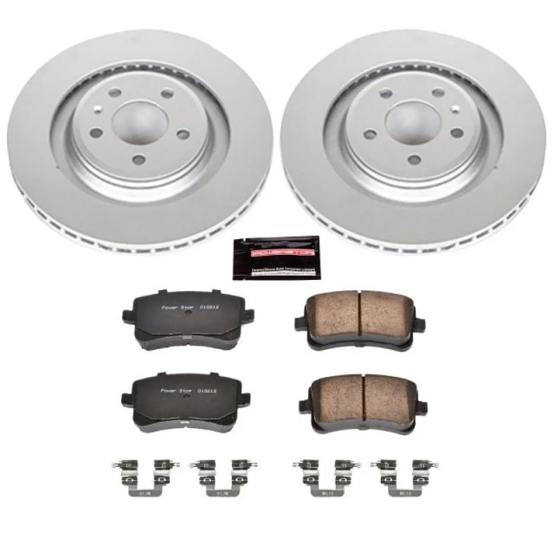 PowerStop Rear Z23 Evolution Sport Coated Brake Kit fits 2008-2011 Audi S4 / S5 - Main Product View