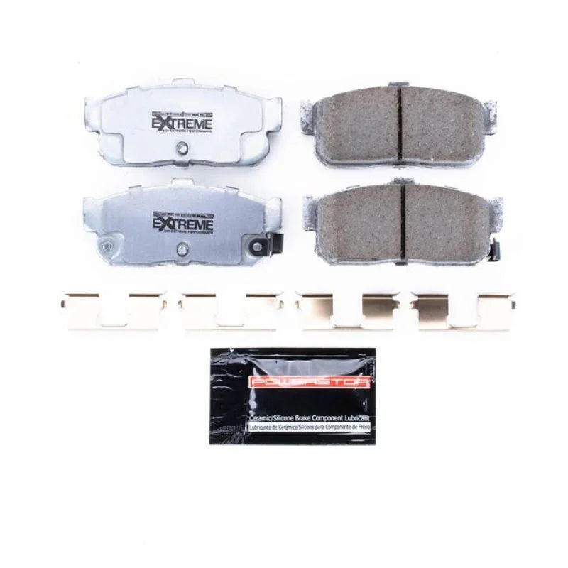 PowerStop Rear Z26 Extreme Street Brake Pads w/Hardware fits 1991-1996 Infiniti G20 / 1996-2000 Infiniti I30 / 1993-1997 N...