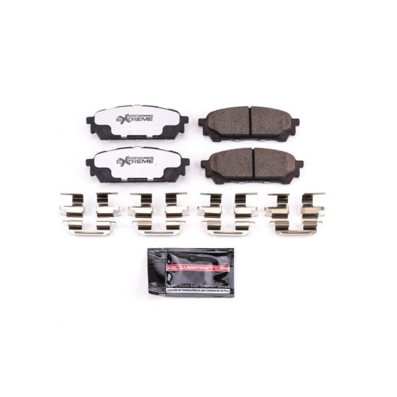 PowerStop Rear Z26 Extreme Street Brake Pads w/Hardware fits 2005 2006 Saab 9-2x / 2003-2008 Subaru Forester / 2006 2007 S...