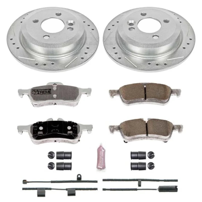 PowerStop Rear Z26 Street Warrior Brake Kit fits 2002-2006 Mini Cooper - Main Product View