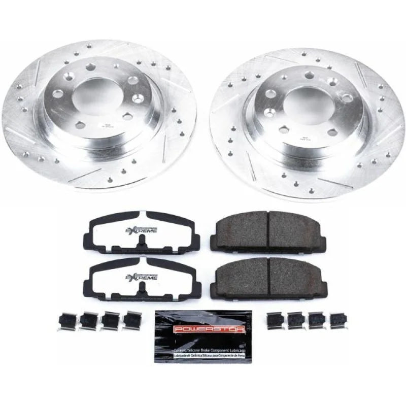 PowerStop Rear Z26 Street Warrior Brake Kit fits 2003-2005 Mazda 6 I / 2003 Mazda Protege Mazdaspeed - Main Product View