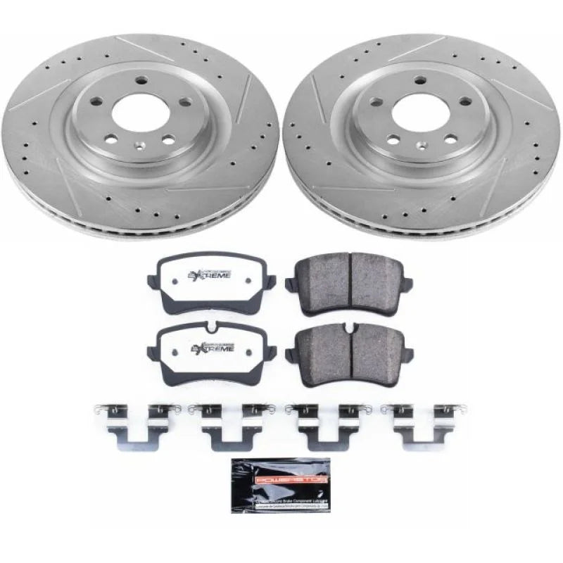 PowerStop Rear Z26 Street Warrior Brake Kit fits 2012 Audi A7 Quattro / 2013-2014 Audi A8 Quattro / 2014 Audi A8 Quattro L...